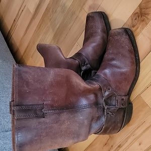 Frye 12R mid-calf harness boots